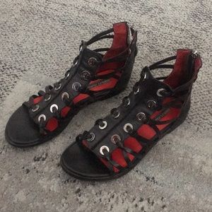 Charles Jourdan Leather Gladiator Sandals